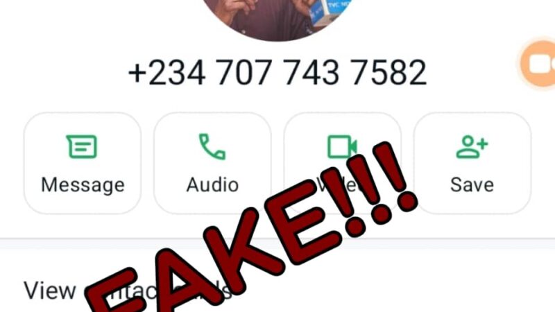 An impostor behind my purported WhatsApp number in circulation – Alake