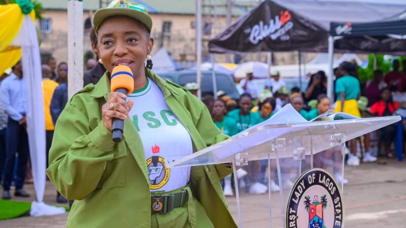 Lagos First Lady To Corpers: Make Positive Impact In Society