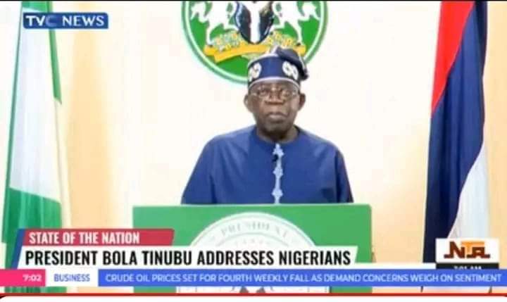 Full Text Of The Broadcast By President Bola Tinubu