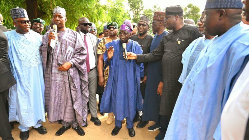 Tinubu visits Borno, pledges relief fund for flood, other disaster victims
