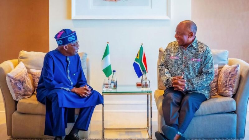 Tinubu heads to S’Africa from France, to co-Chair Bi-National Commission