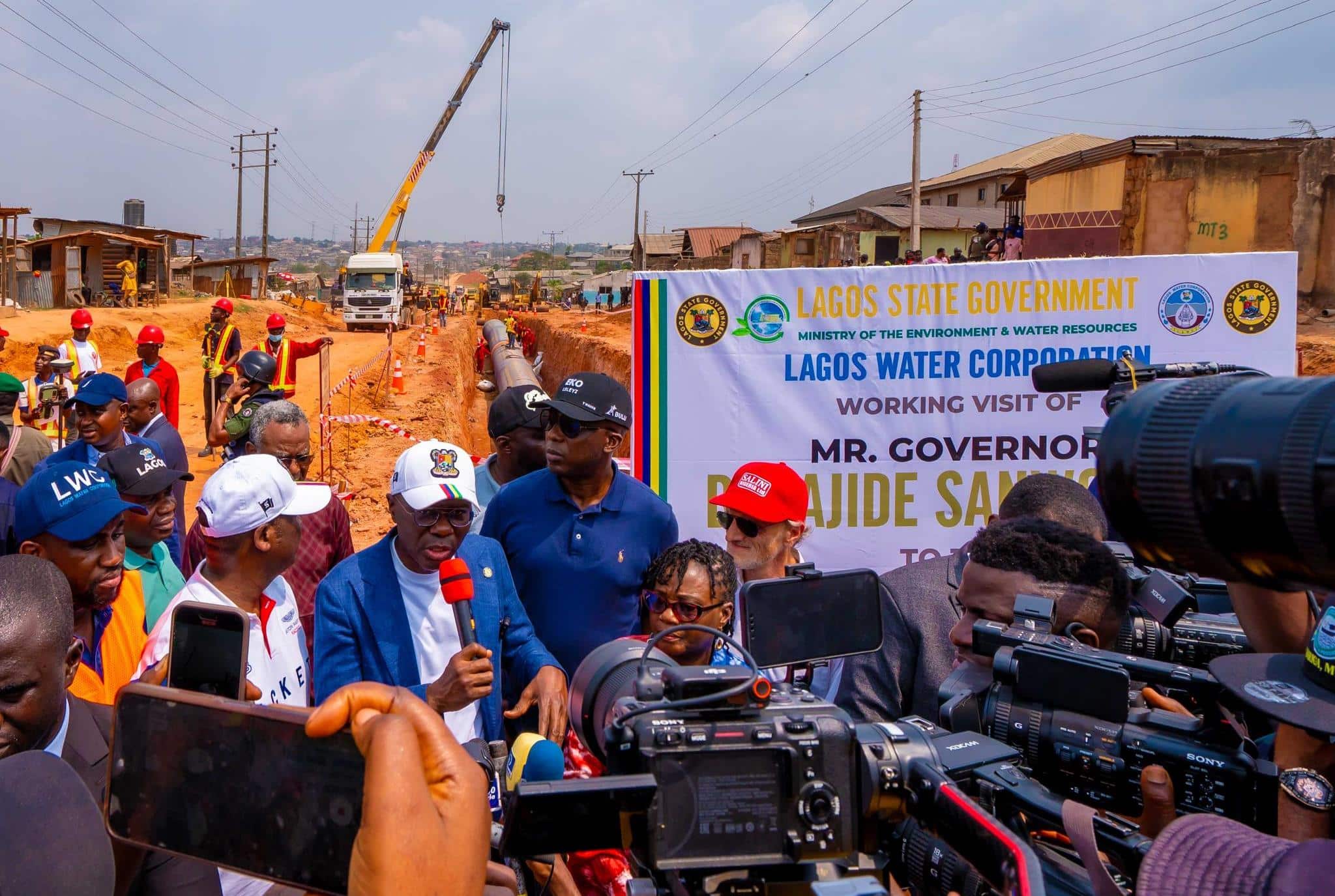 Sanwo-Olu inspects Adiyan water works, says project to be completed before 2027