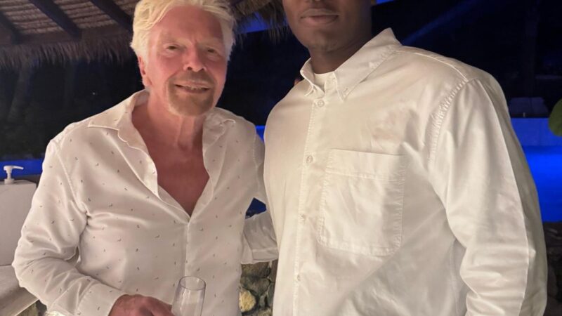 Tech entrepreneur, Hanu Fejiro accepts challenge from Branson, spends time with UK billionaire