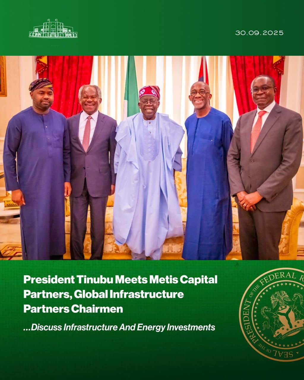 Tinubu meets Belo-Osagie, Ogunlesi, investments in Nigeria’s energy sector, infrastructure dominate talks